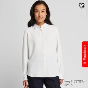 Uniqlo women’s rayon long sleeve blouse